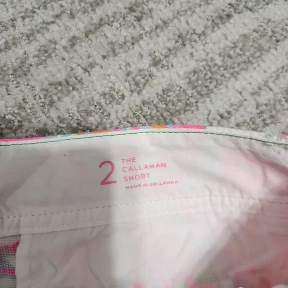 Lilly Pulitzer women's Callahan Shorts Scuba To Cuba Neon size 2 - Picture 2 of 8